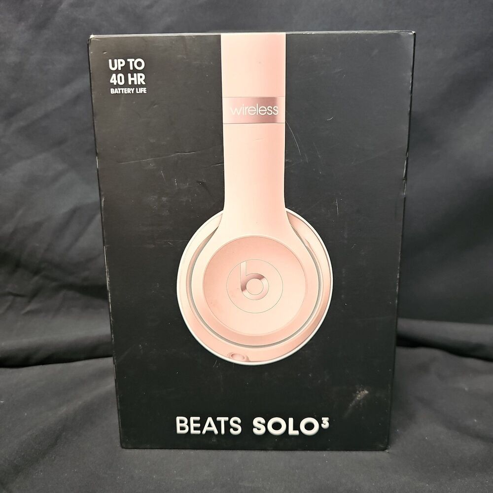 Beats Solo 3 Pink Box Only With Case And Carabiner